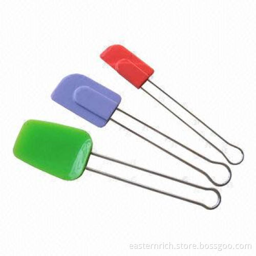 3pcs Set of Silicone Spatula with Wire Handle